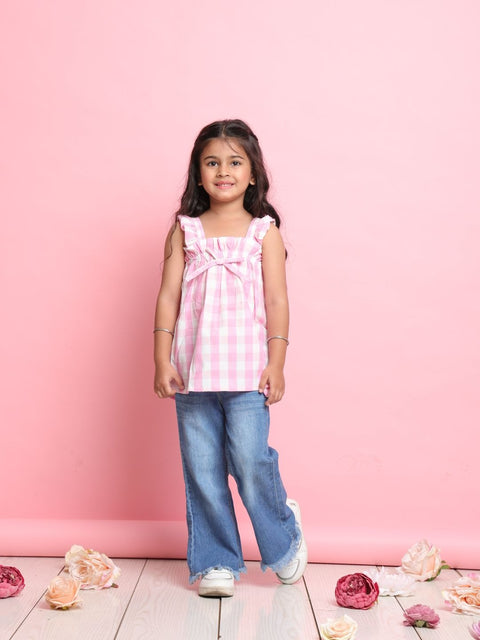 girls-pink-gingham-sleeveless-cotton-top-casual-summer-wear-saka-designs