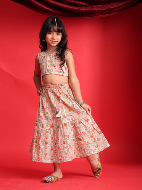 Girls Printed Cotton Lightweight Ethnic Wear for Festivals & Casual Functions