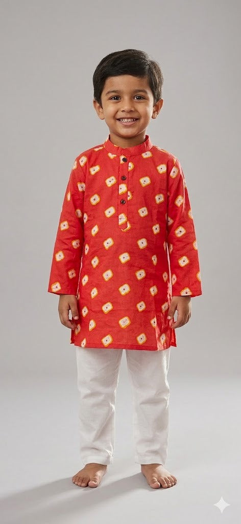 Saka Designs Boys Cotton Printed Kurta