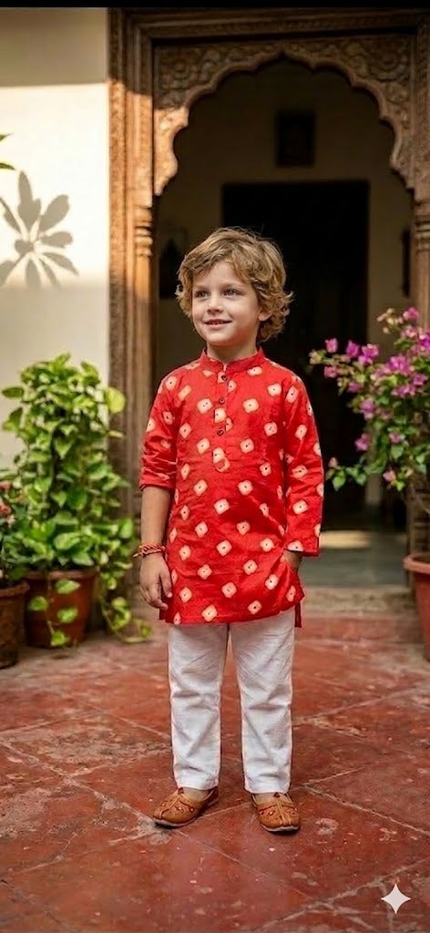 Saka Designs Boys Cotton Printed Kurta