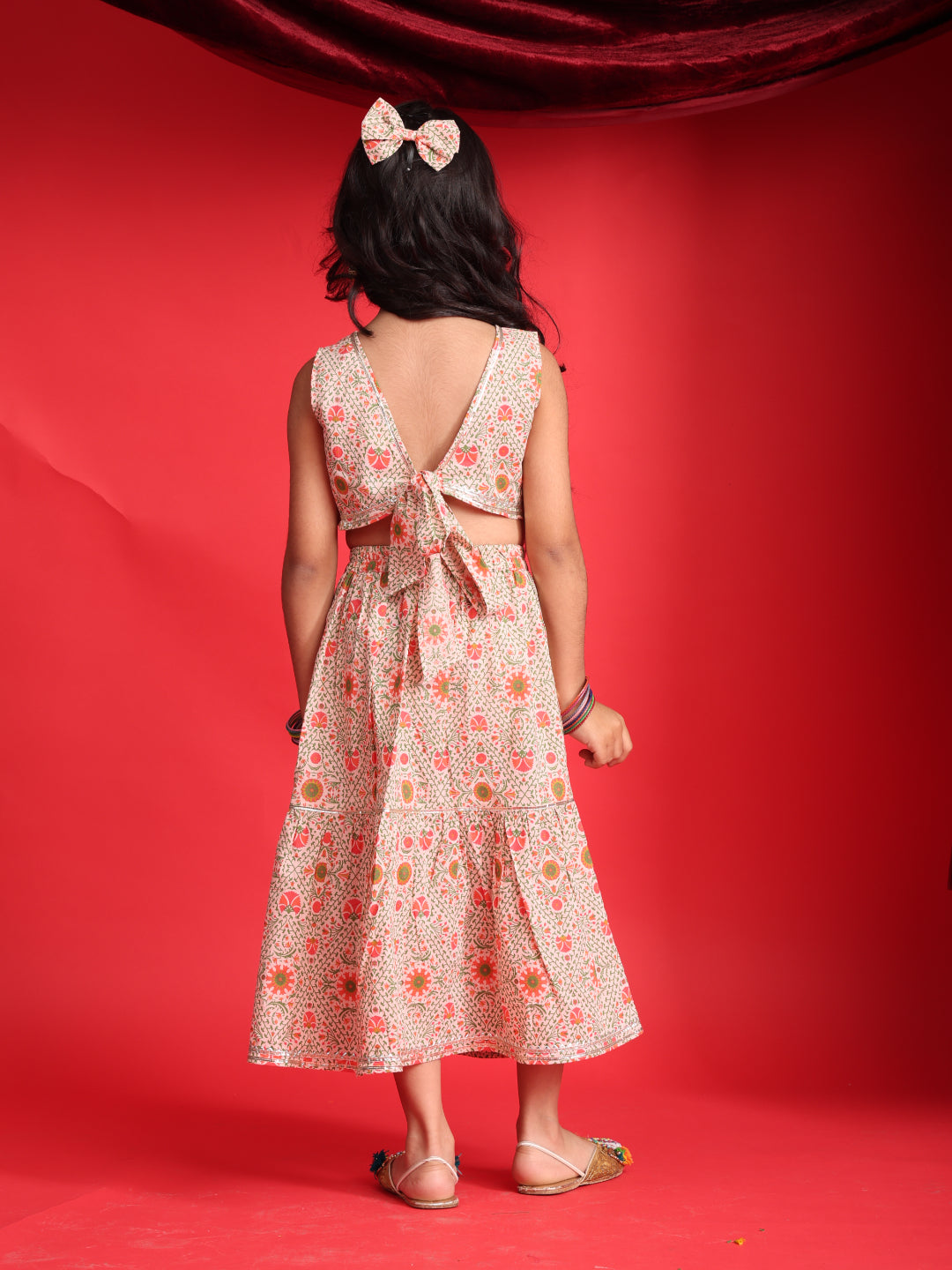 Girls Printed Cotton Lightweight Ethnic Wear for Festivals & Casual Functions