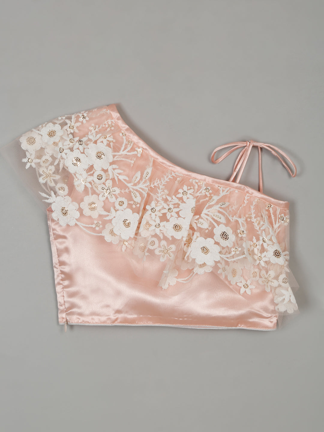 Embroidered Work Peach Lehenga Choli