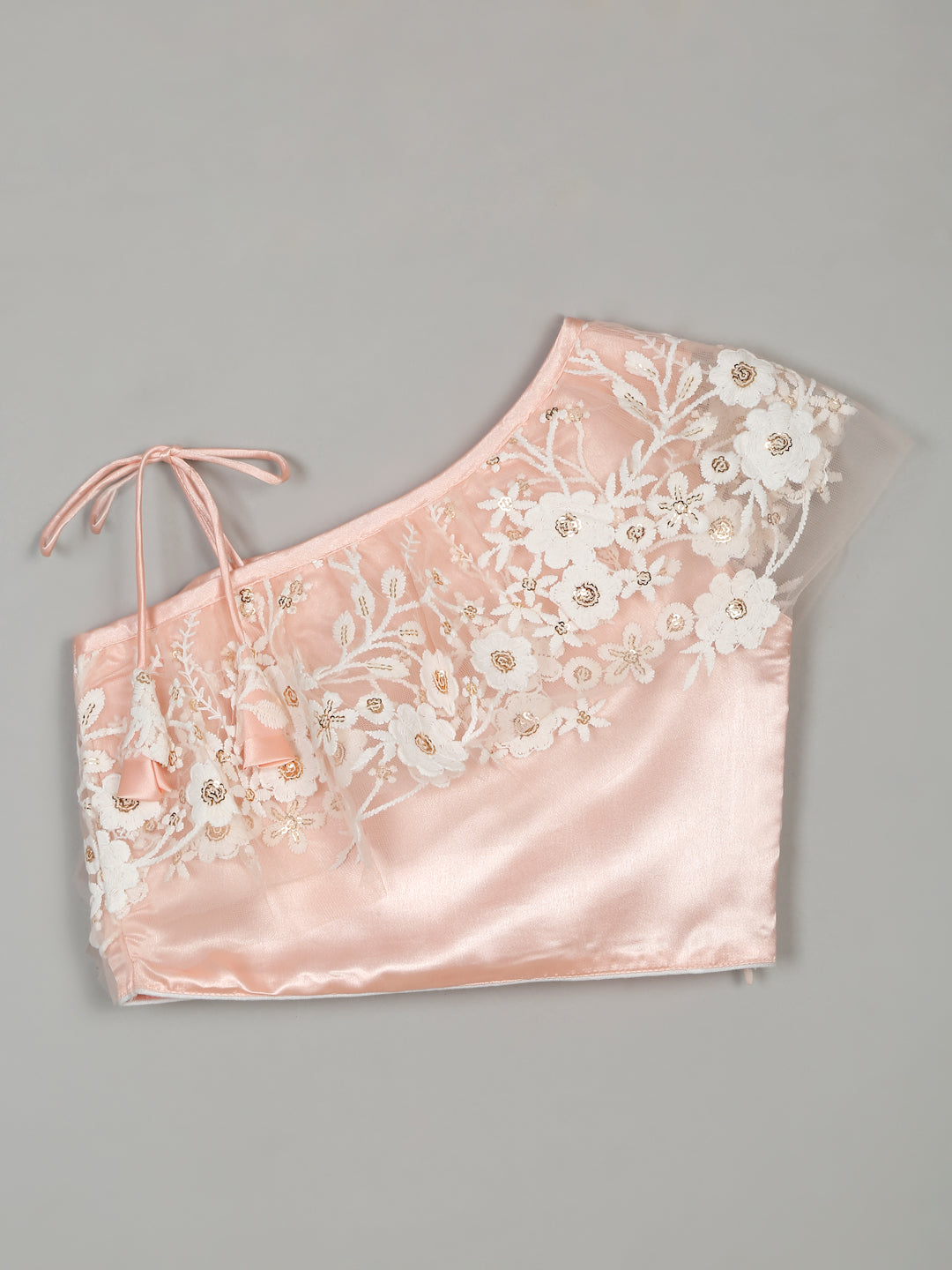 Embroidered Work Peach Lehenga Choli