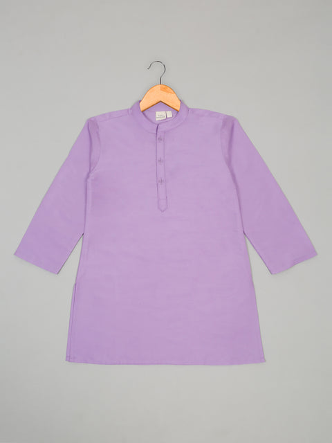 Saka Designs Full Sleeves Kurta Pajama With Embroidered Nehru Jacket – Lavender