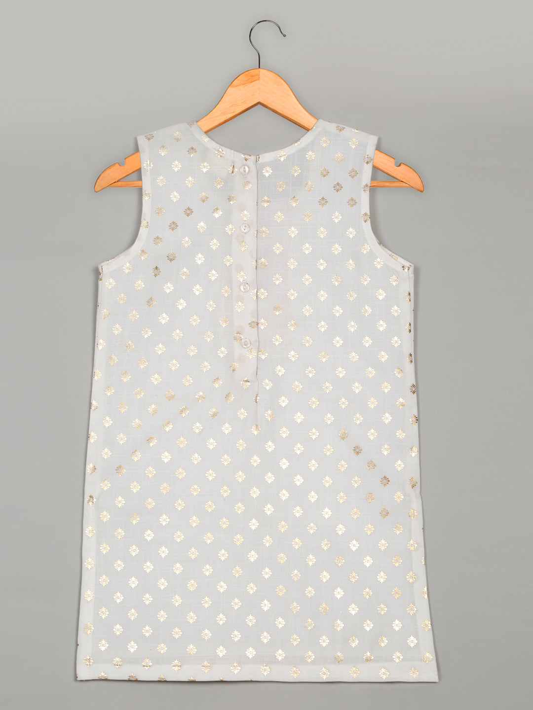 Foil Print Kurta Dhoti & Dupatta