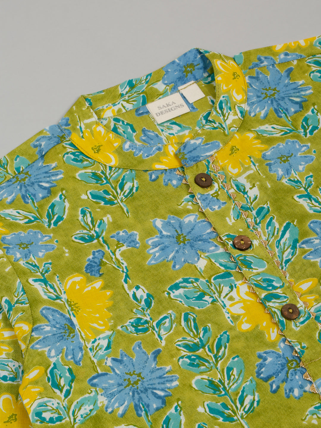 Boys Floral Printed Kurta with Dhoti