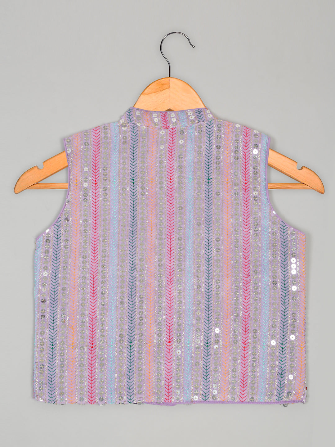 Kurta Pajama With Embroidered Nehru Jacket – Lavender