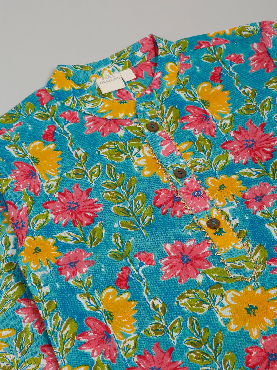 Boys Floral Printed Kurta with Dhoti