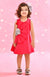 Saka Designs Fuchsia Girl's Above Knee Dress