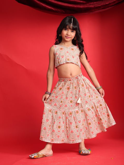 Girls Printed Cotton Lightweight Ethnic Wear for Festivals & Casual Functions