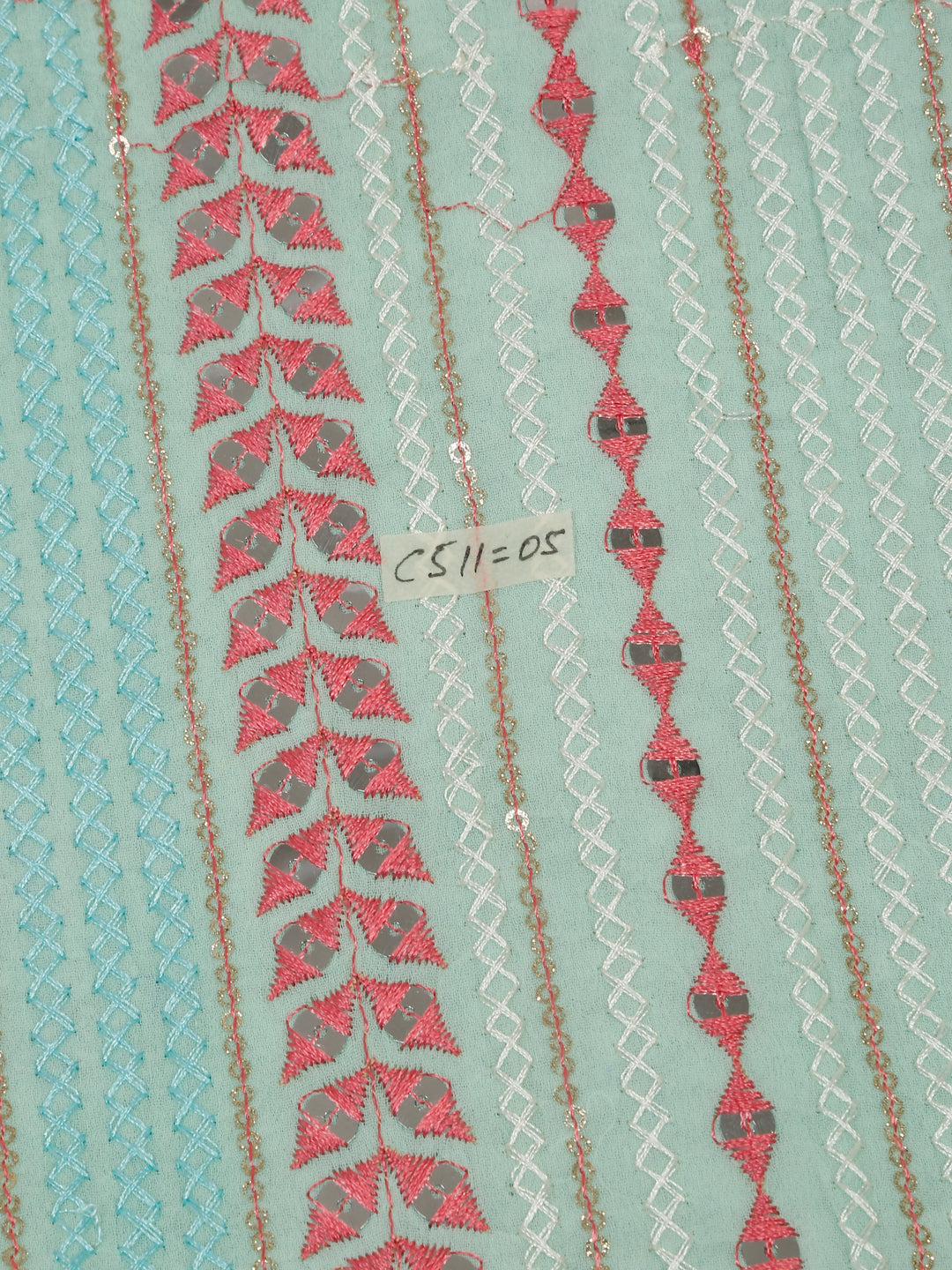 Sequence Embroidered Kurta & Pjyamas - Sea Green