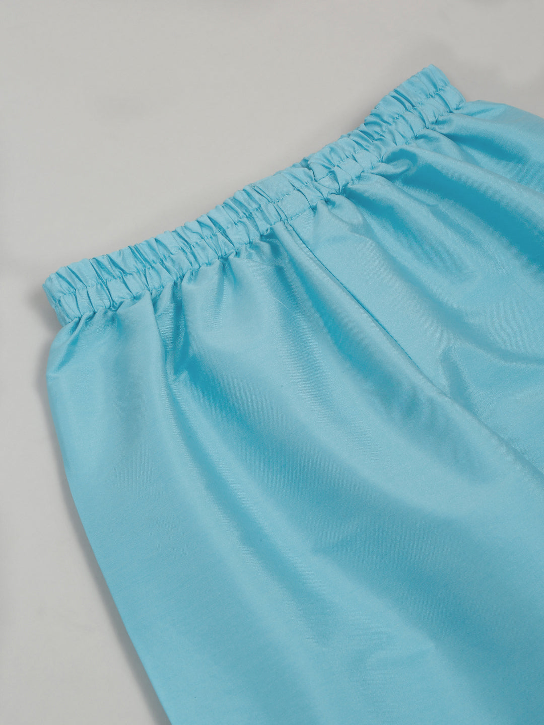 Kurta Pajama With Embroidered Nehru Jacket – Sky Blue