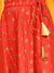 Saka Designs Girl Red Gold Foil Printed Lehenga Choli With Dupatta