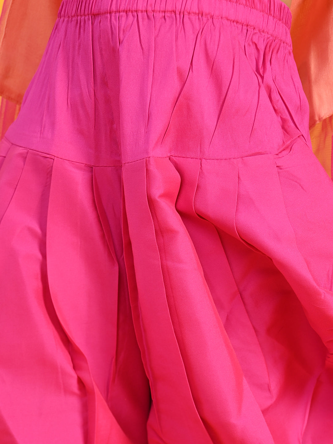 Saka Designs Peach & Magenta Festive Dhoti Kurta For Girls