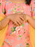 Saka Designs Girl Peach Floral Kurta With Yellow Sharara And Dupatta