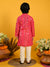 Saka Designs Fuchsia Full Emberoidered Kurta with Pyjamas for Boys