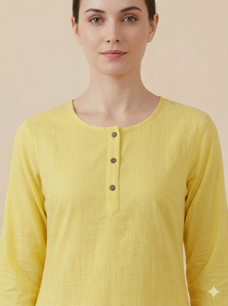 Women 3/4th sleeves 100% cotton Kurti (Kurti-50)