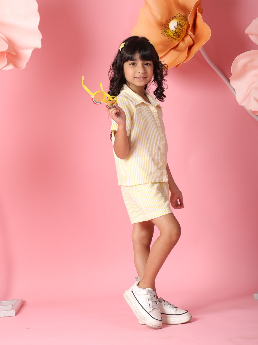 Striped Shirt & Shorts Set