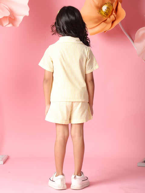 Striped Shirt & Shorts Set