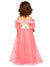 Saka Designs Peach & Cream Girl'S Maxi Gown