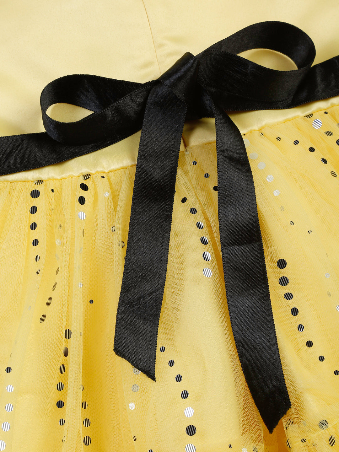 Saka Designs Yellow Girl's Above Knee Dress