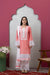 SAKA DESIGNS Peach Mandira Neck Poly Chanderi Kurta Set 