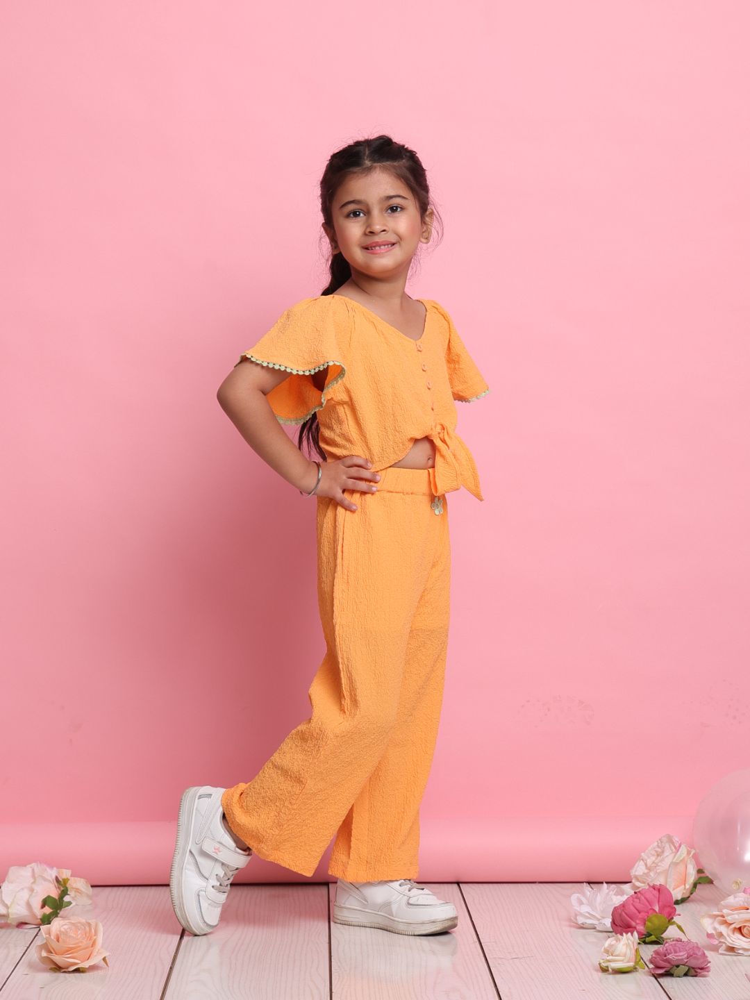 orange-girls-co-ord-set-with-flared-sleeve