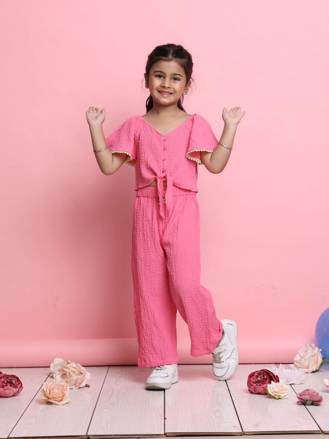 pink-girls-co-ord-set-flared-sleeve