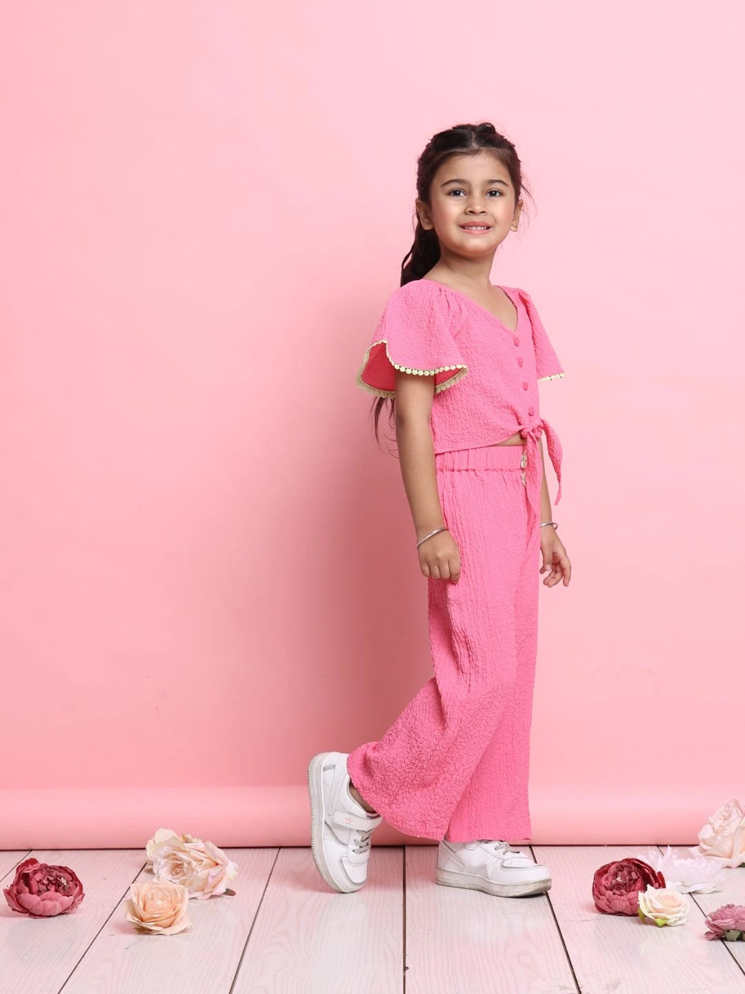 pink-girls-co-ord-set-flared-sleeve