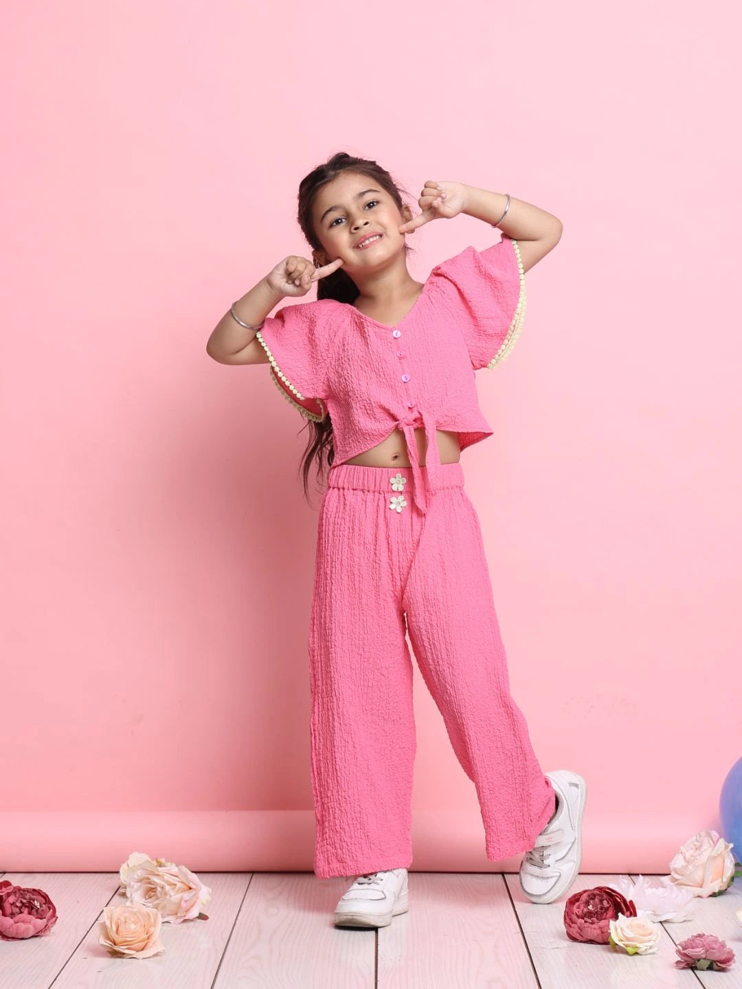 pink-girls-co-ord-set-flared-sleeve