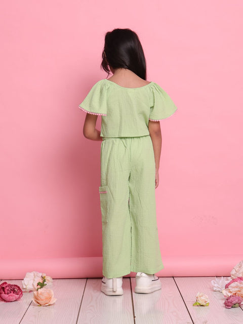 stylish-green-girls-co-ord-set-with-knot-top-relaxed-pants-summer-wear-by-saka-designs