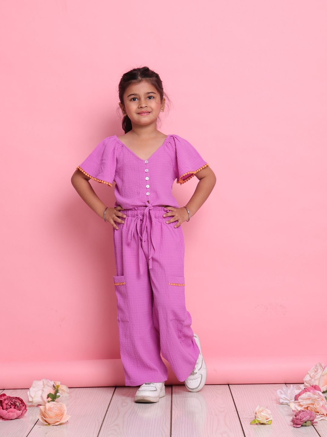 girls-lilac-co-ord-set-front-knot-button-top-relaxed-fit-trousers-summer-fashion-for-kids