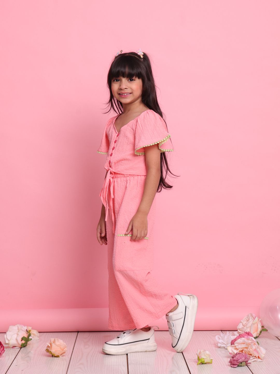 girls-peach-co-ord-set-with-front-knot-top-relaxed-trousers-comfy-summer-outfit