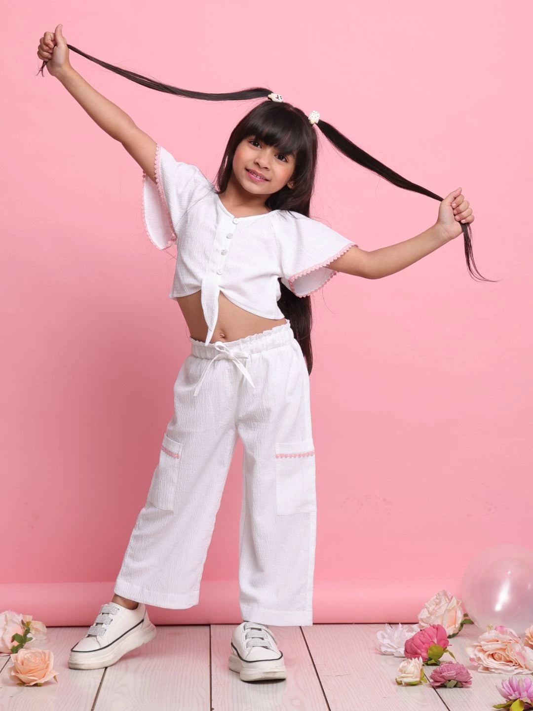 white-girls-co-ord-set-front-knot-button