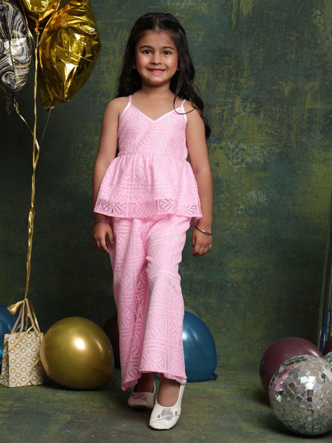 girls-pink-lace-co-ord-set-sleeveless-peplum-top-with-wide-leg-pants-saka-designs
