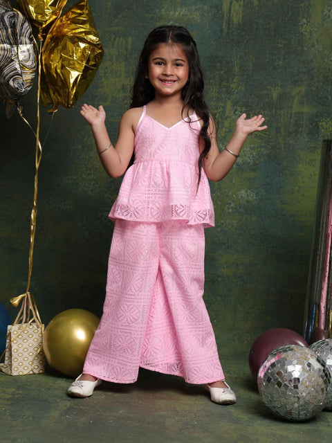 girls-pink-lace-co-ord-set-sleeveless-peplum-top-with-wide-leg-pants-saka-designs