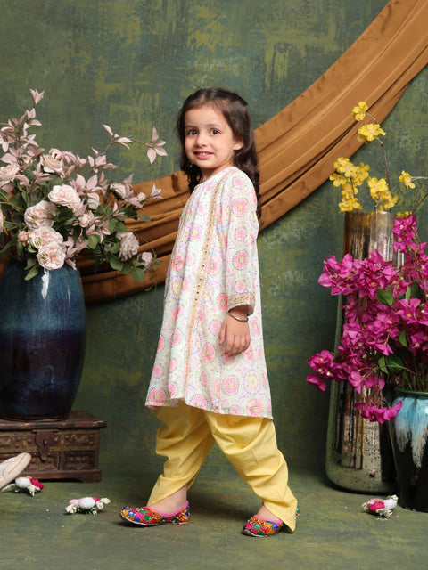 pastel-printed-kurta-with-yellow-churidar-for-girls-full-sleeve-ethnic-set-saka-designs