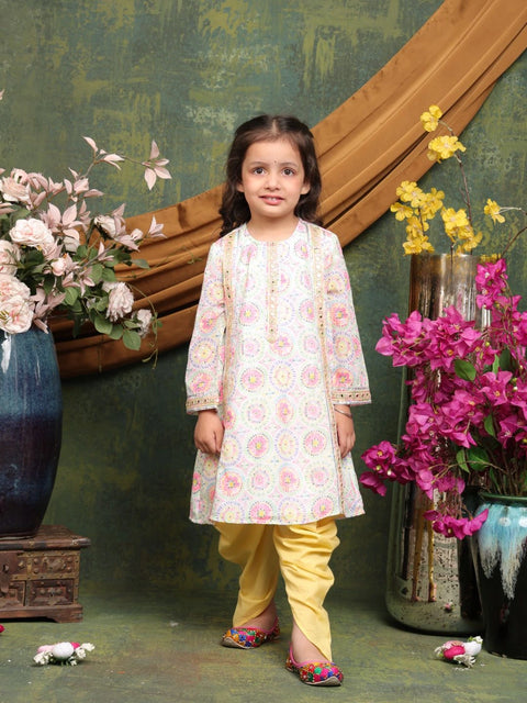 pastel-printed-kurta-with-yellow-churidar-for-girls-full-sleeve-ethnic-set-saka-designs