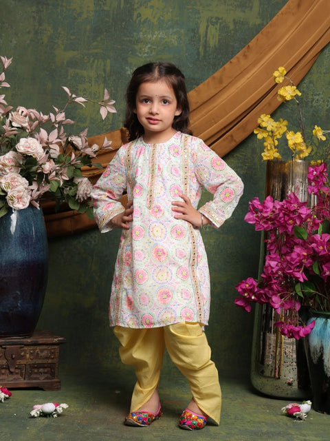 pastel-printed-kurta-with-yellow-churidar-for-girls-full-sleeve-ethnic-set-saka-designs