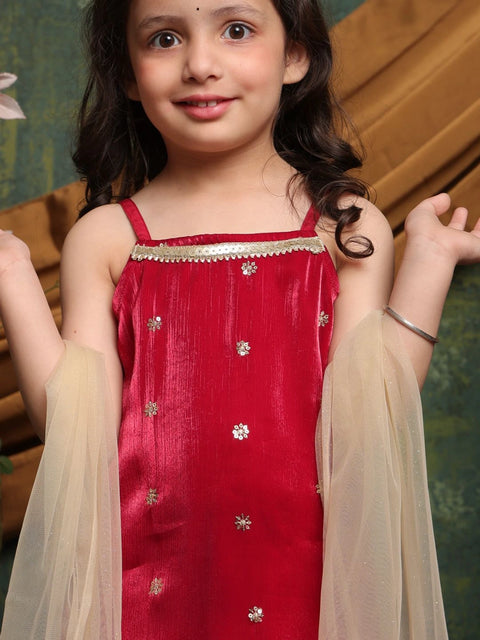 girls-maroon-velvet-kurta-dhoti-set-with-dupatta-festive-traditional-ensemble-saka-designs