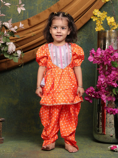 girls-orange-angrakha-kurta-with-dhoti-pants-festive-ethnic-set-by-saka-designs