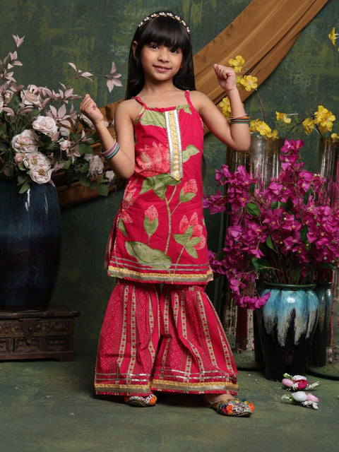 girls-red-floral-kurti-with-printed-sharara-ethnic-cotton-festive-wear-saka-designs