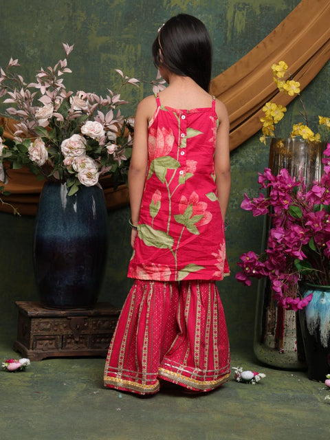 girls-red-floral-kurti-with-printed-sharara-ethnic-cotton-festive-wear-saka-designs