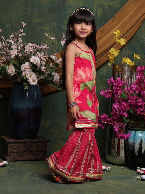 girls-red-floral-kurti-with-printed-sharara-ethnic-cotton-festive-wear-saka-designs