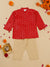 Saka Designs Boy's Foil Printed Kurta & Pyjamas - Red & Beige