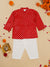 Saka Designs Boy's Foil Printed Kurta & Pyjamas - Red & White
