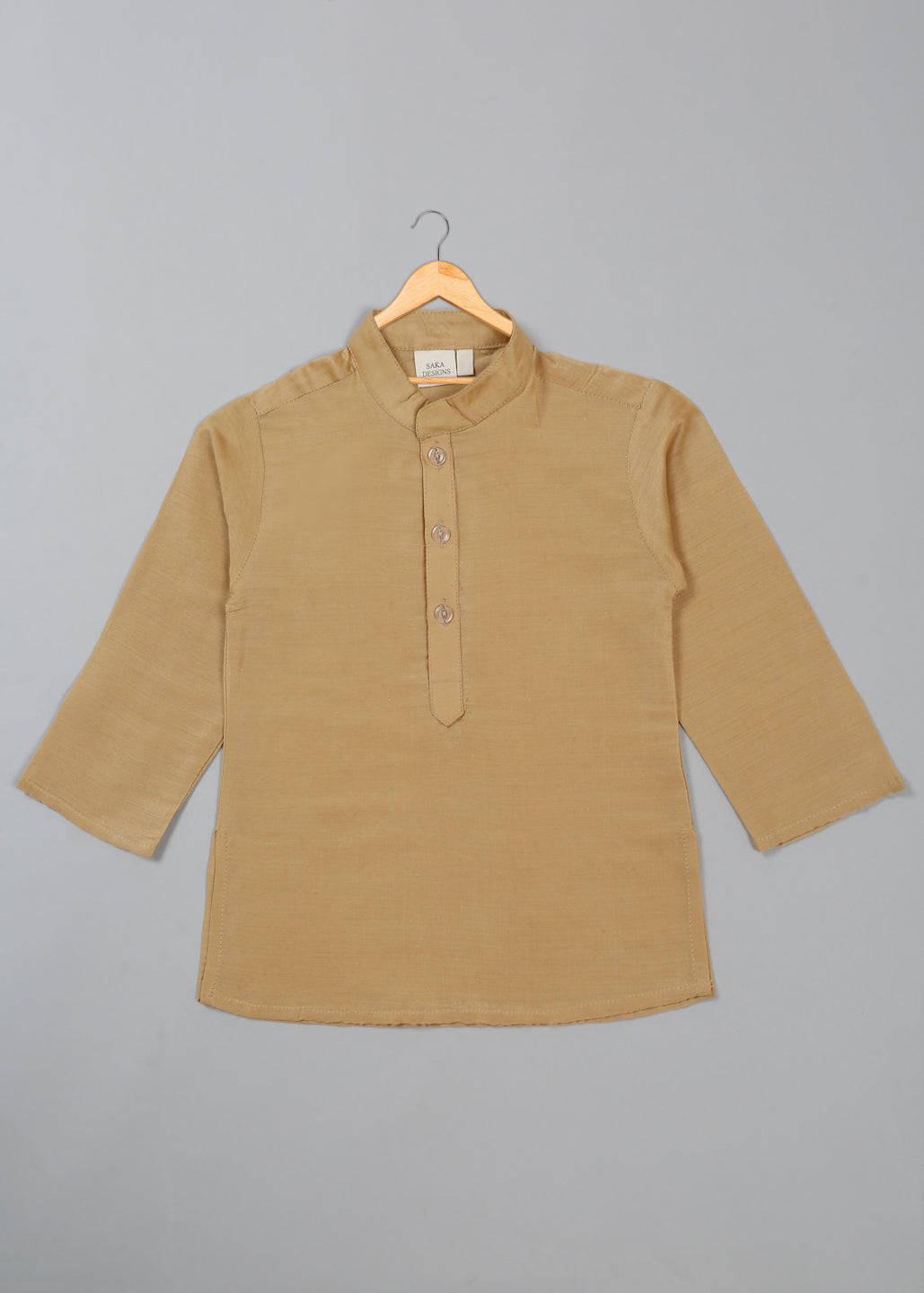 saka-designs-boys-beige-kurta-pajama-with-blue-printed-jacket-ensemble