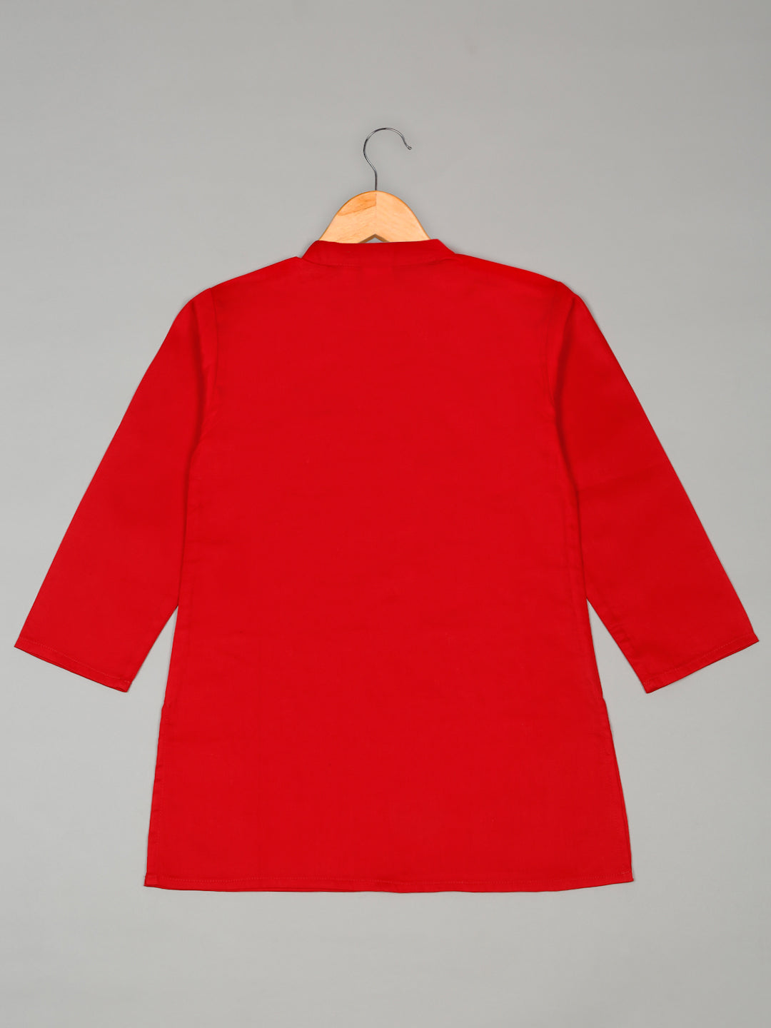 saka-designs-boyss-red-kurta-with-printed-jacket-and-pajama-set