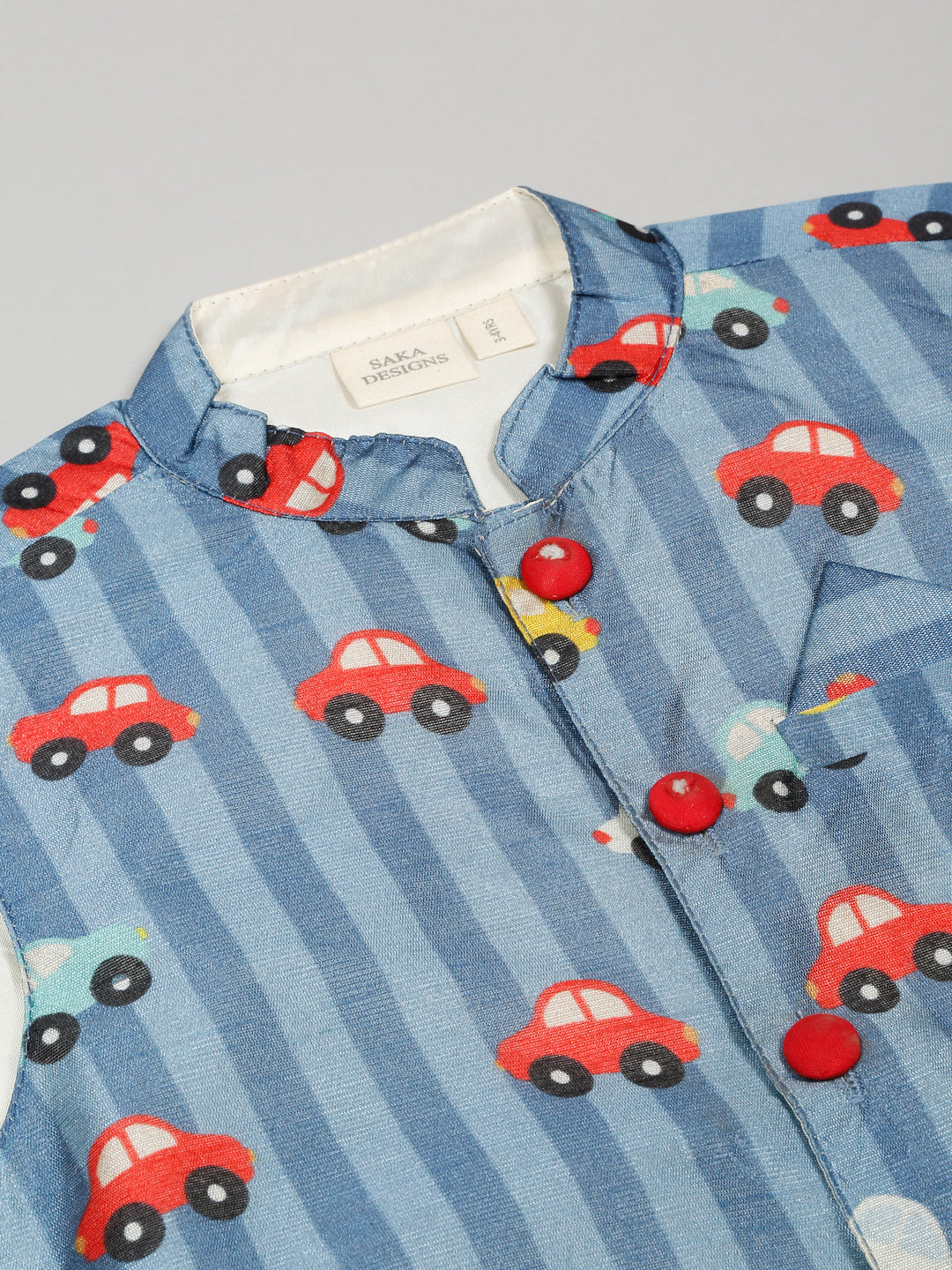 saka-designs-boyss-red-kurta-with-printed-jacket-and-pajama-set