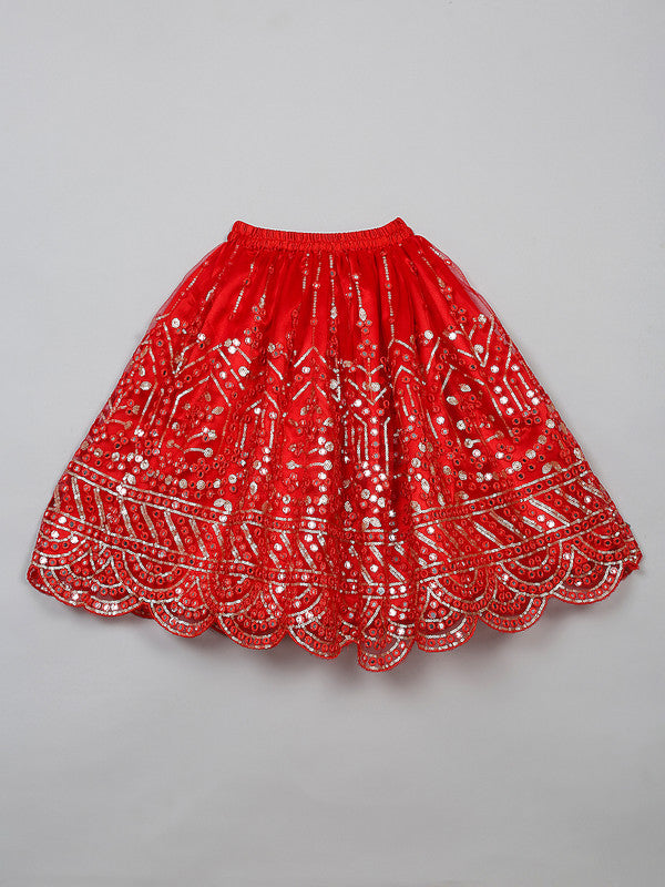 saka-designs-heavy-embroidery-and-mirror-work-red-lehanga-choli-with-dupatta